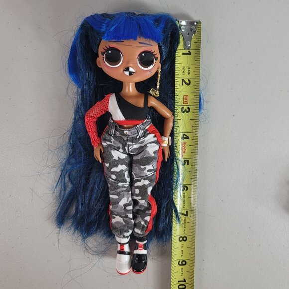 LOL Surprise OMG Downtown BB Fashion Doll 9" Long Blue Hair Pants 10 Pieces 2019 - Picture 9 of 9